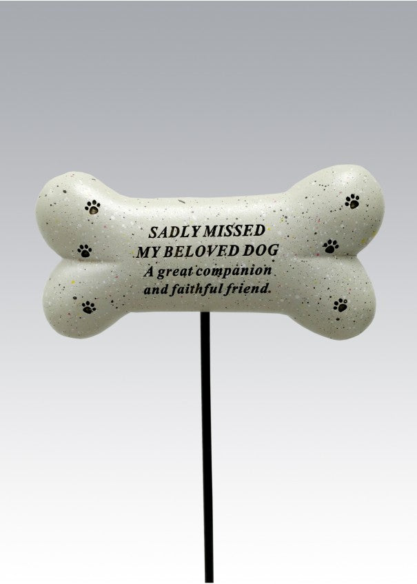 Pet Dog Bone Memorial Stick / Stake