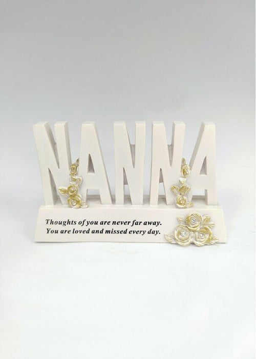 Gold Plinth Memorial Letters- Rose Flower - Remembrance Graveside Plaque Tribute