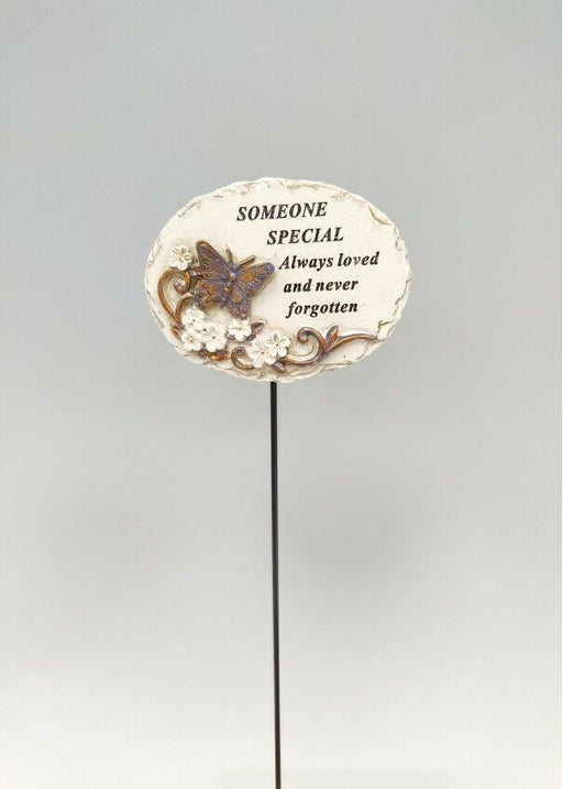 Someone Special - Memorial Bronze 3D Butterfly Stick Stake Pick Plaque Tribute Graveside Ornament