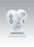 White Silver Double Heart Floral Memorial - Remembrance Graveside Plaque Tribute