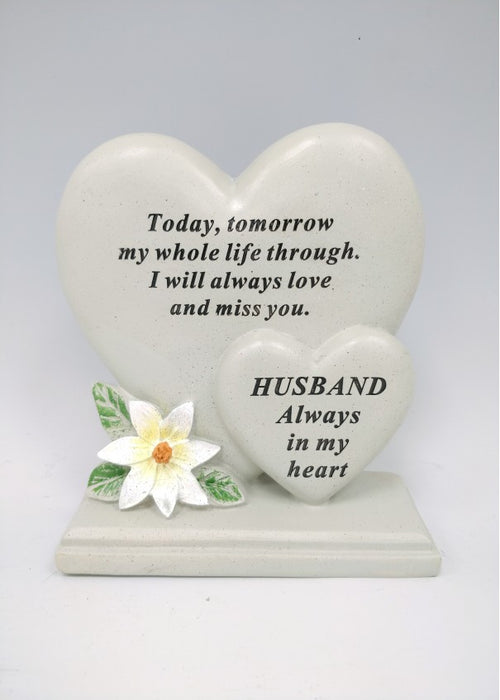 Husband Double Heart Plaque