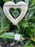 Mum and Dad Diamante Heart Stick - Memorial Tribute Spike