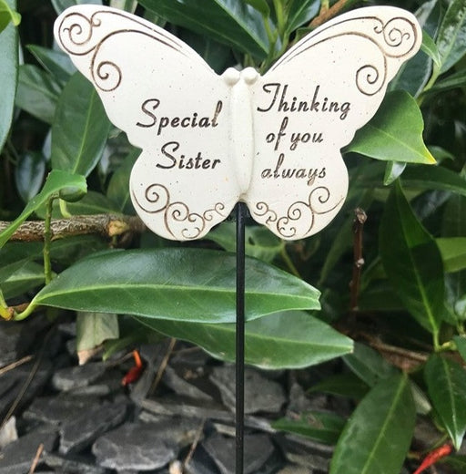 Sister Butterfly Stick - Memorial Tribute Spike